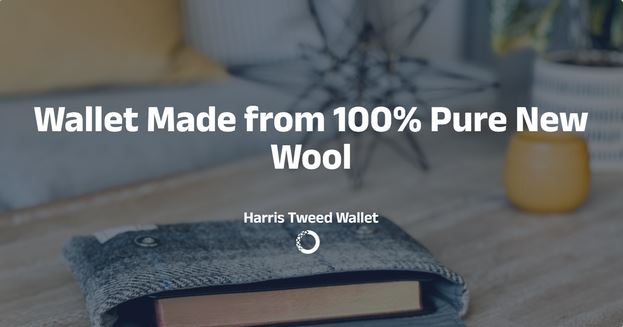 Harris Tweed Wallet Made from 100% Pure New Wool