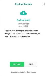 restore google drive backup