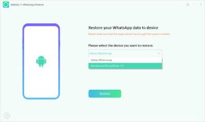 watsgo guide - select device to restore backup