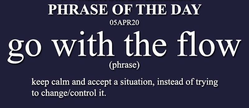 Synonyms of Go with the Flow