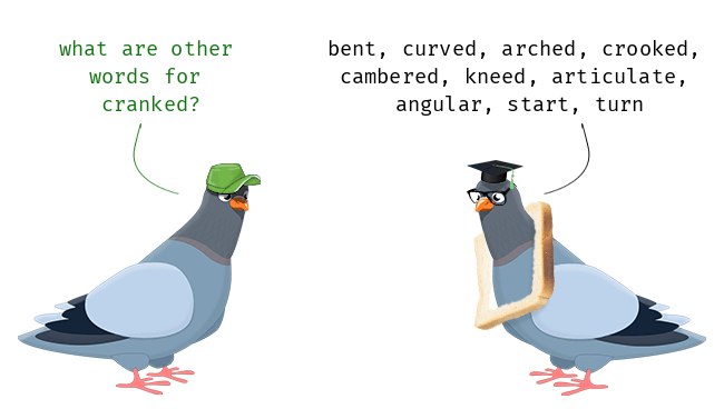 Synonym for Cranked Through