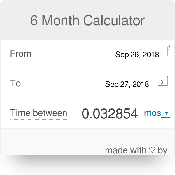 How Many Days is 6 Months